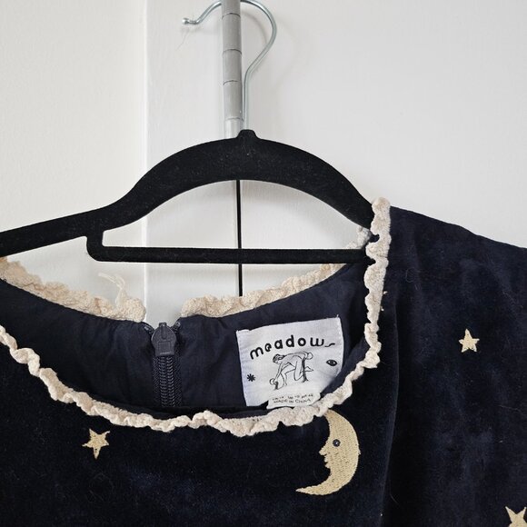 Meadows Jacaranda Velvet Sun Moon Stars Dress US 10 - Picture 3 of 10